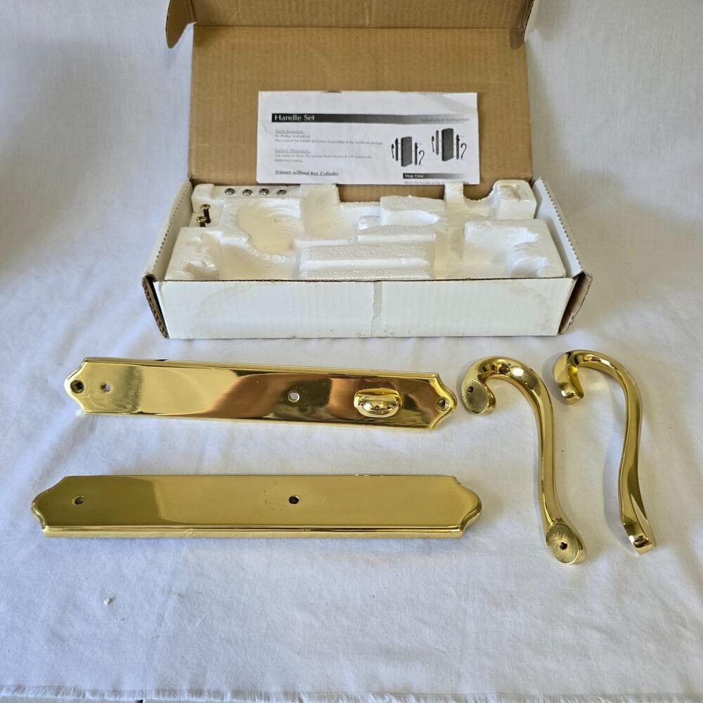 Vintage Polished Brass Door Hardware Set Traditional and Classic